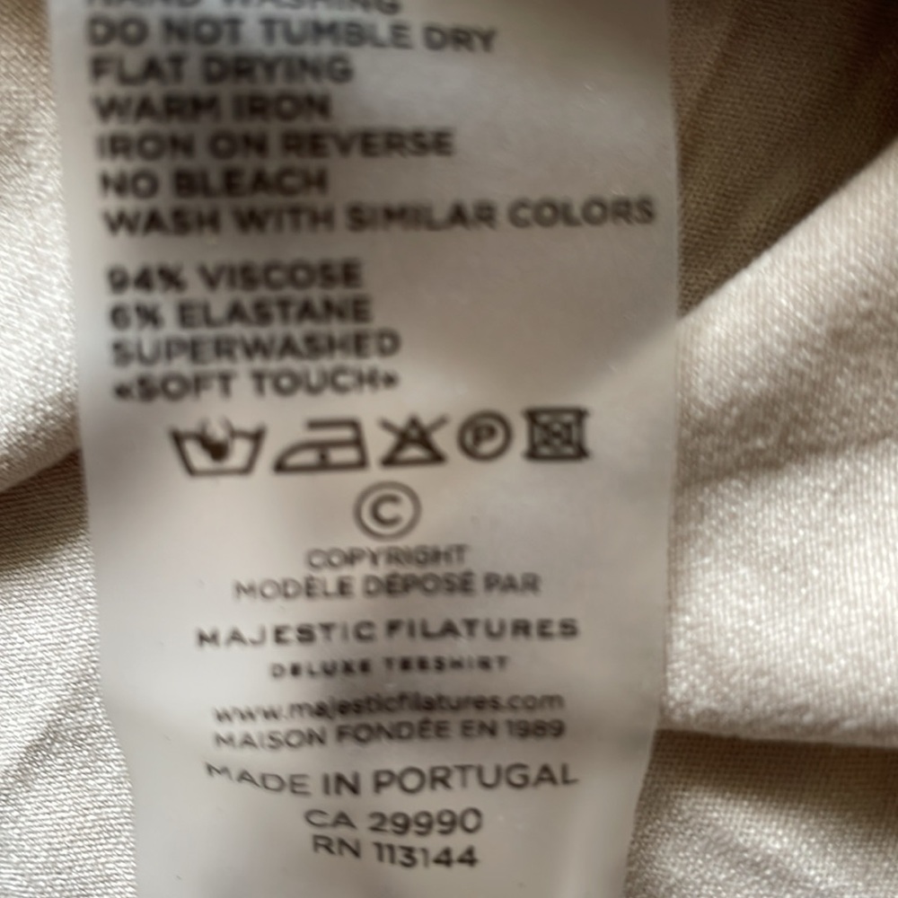 NWT | Majestic Filatures Soft Touch Gold Metallic T Shirt - $215 - Picture 7 of 7